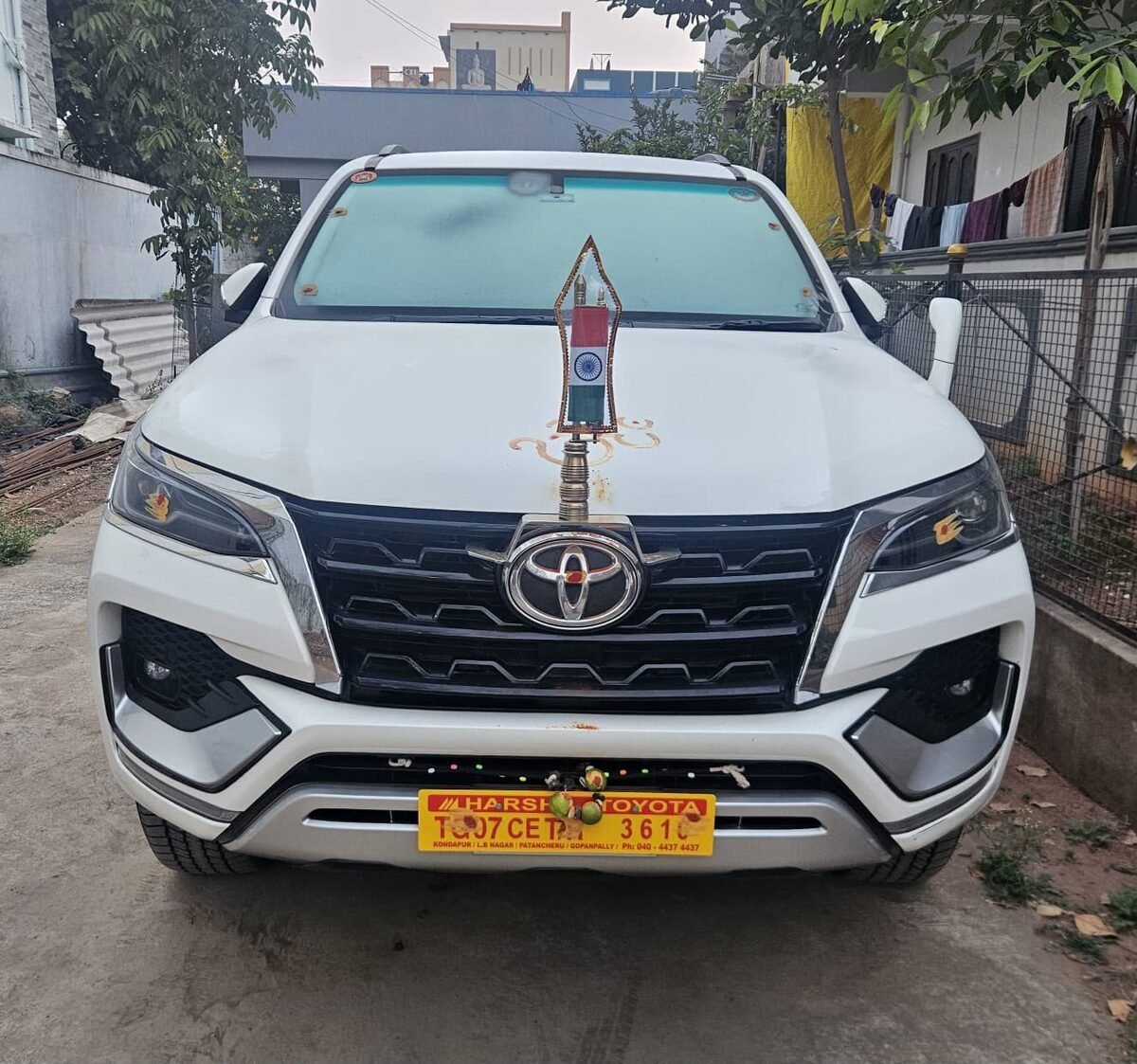 Toyota Fortuner premium SUV from our Hyderabad cab fleet