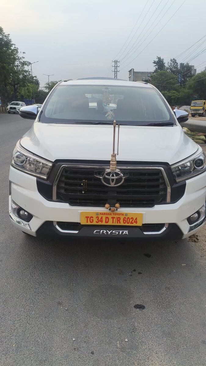 Toyota Innova Crysta from our Hyderabad cab fleet